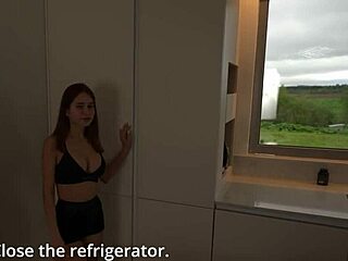 Skinny teen slut begs for protein in dirty pov fuck!