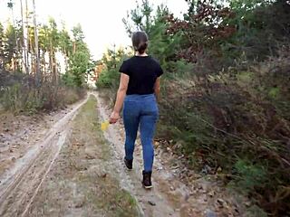 worship my thick milf ass teasing in tight blue jeans close up