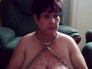 Bound french slut marie degrades in toilet toy uro session!