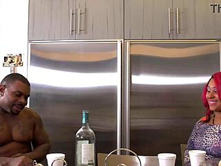 Busty Tattooed Ebony Queen Squirts on Massive Black Cock