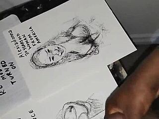 Cum Covers Her Tits in Erotic Massage Finish