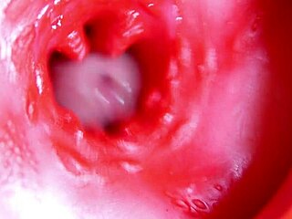 a massive red cock throbs deep in juicy hole ready to explode cum anytime