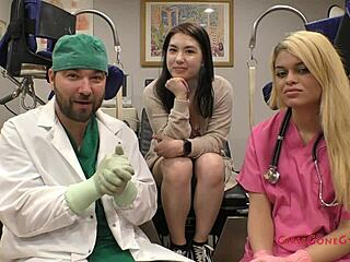 Mina Moon's kinky Tampa university physical fetish exam! 🏥👣🔥