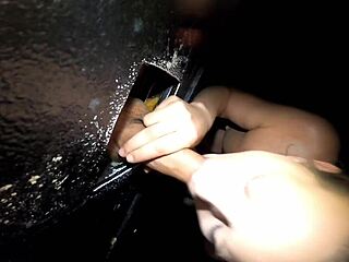 horny wife bar gloryhole then husband rough fuck!