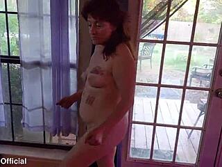 hotwife steffi august warms huge pussy lips pre-party