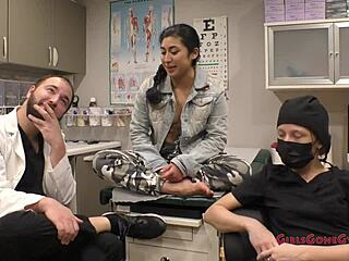 Jasmine rose's intimate immigration physical reveals shaved pussy secrets