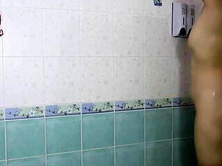 asian ninewthai sensually washes shaved pussy for lover in pov