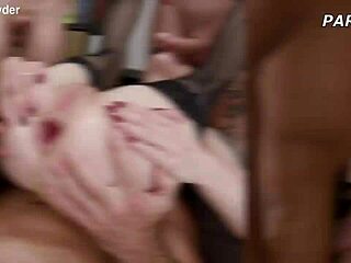 anna de ville's dap orgy delivers rough 6on2 fisting gapes and cum swallow