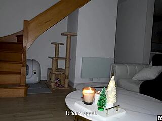 whoa french santa with huge tits pounded hard on christmas eve 🎅🍆💦😍 huge ass bouncing wildly french babe interracial rough