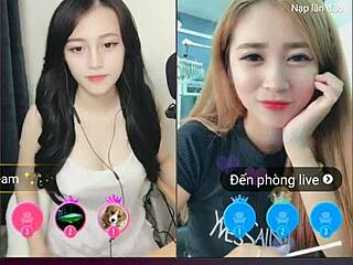 two cute korean girls chatting sexy on webcam livestream