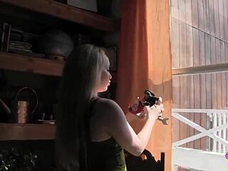 Blonde Handcuffs Friend For Strap-On Play