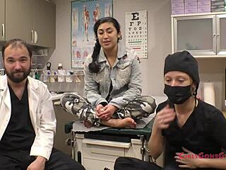 Jasmine rose's intimate immigration physical reveals shaved pussy secrets