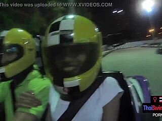 Big Ass Asian GF's Homemade Post-Karting Fuck