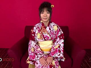 Chiharu's Seductive Blowjob Ignites Kimono Passion