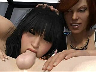 milf and her hot friend take turns on massive cock in steamy group game