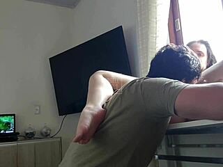 fucking cute blonde wife on table 🔥😍