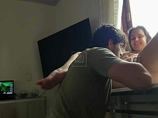 fucking cute blonde wife on table 🔥😍