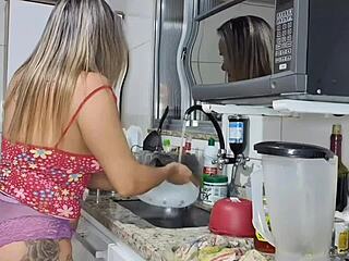 hot latina waits in kitchen i couldn't resist 😈🔥