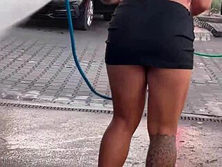fixing the car then fucking on the road with brazilian damiana
