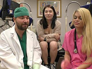 Mina Moon's kinky Tampa university physical fetish exam! 🏥👣🔥