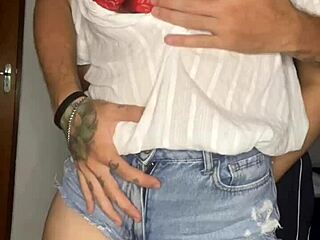 debora mendes gives sloppy deepthroat then rides wellington's huge cock doggy style