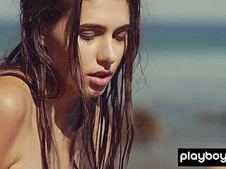 shy teen katrine pirs strips bikini 😏🌴