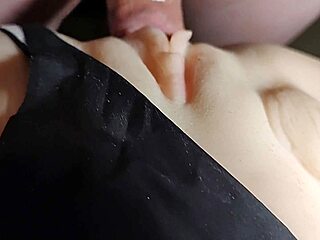 Panties Pulled Aside for Cute Fuck Doll Double Penetration Toy Play