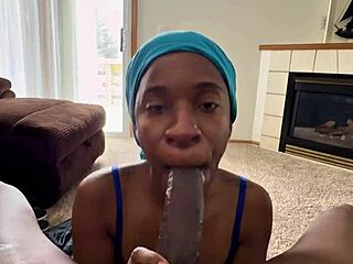 Watch Her Suck Big Black Cock Before Massive Facial Cumshot!