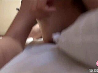 Soft E-Cups Squeezed as She Sucks Vibrator Impatiently