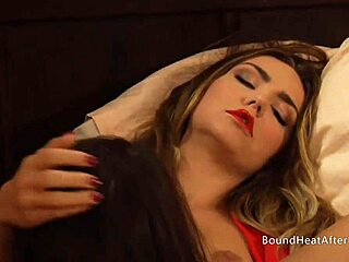 horny blonde lesbian mistress savors slave's devoted pussy licking session