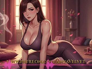 yoga tease turns into solo crossdressing show for peeping eyes
