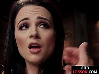 petite babe bound deepthroated whipped in bdsm domination