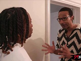 Petite blonde sucks monster big black cock in wild interracial fucking