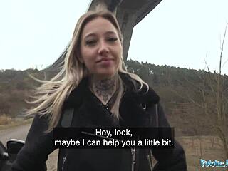 Public Agent Hitchhiker Brutally Fucked Outdoors Indoors Fishnets
