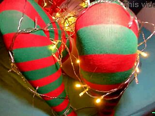 stepdad unwraps hot teen gift lingerie stockings pov christmas taboo fuck