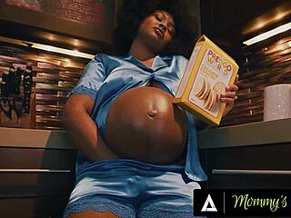 mommys pregnant ebony milf rimjob deepthroat creampie interracial muff diving cumshot