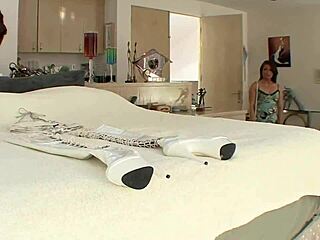 two girls get drilled hard by guy then he cums deep in her asshole