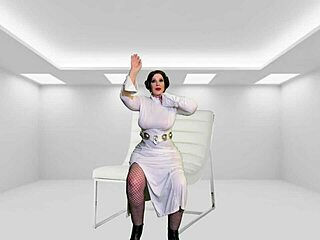 Granny Princess Leia Fingers to Cum