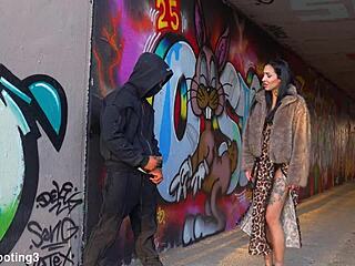 hot dominicano blasts italian babe under barcelona bridge