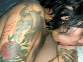 gorgeous tattooed slut fucked rough by hotel stranger