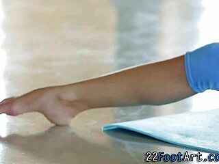erotic european babe footjob leads to massive facial