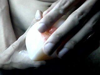 testing ultra realistic fleshlight with monster cock thrusts