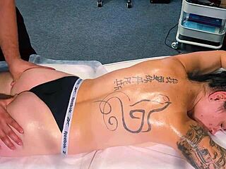 Tattoo Girl Demands Intense Fuck From Male Masseur During Massage