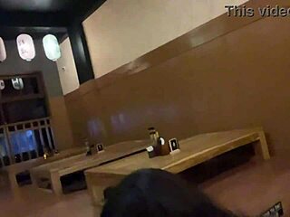 Cum Blast on Teen's Face at Sushi Bar - She Devours Rolls Covered!