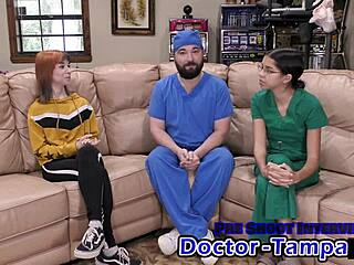 dr tampa roleplay: petite pierced nipples spread for domination orgasm
