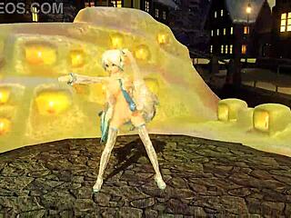 hatsune miku builds snowman in full nude mod goddess glory