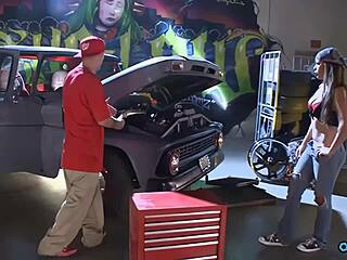 Car Mechanic Pounds Bridgette B Hard After Steamy Makeout
