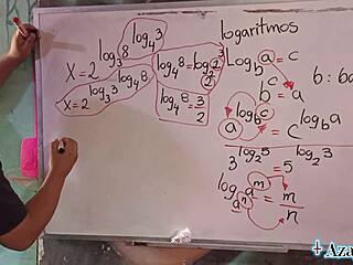 asian teacher's erotic math exponents explode on student ass!