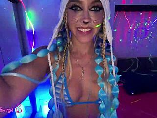 khloe kapri pussy pounded in rave bunny suit 🐰🍆💦 rave creampie fun!
