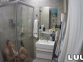 kareflore and abbadon shower intimately for their reality fans